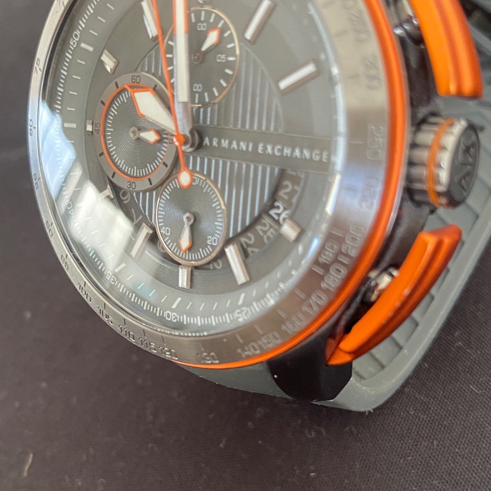 Armani Exchange Black and Orange Chronograph Watch - Picture 14 of 14